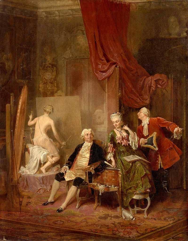 Re Stanislao Augusto nello studio di Bacciarelli. Opera di Leonard Straszyński - Museo di Varsavia